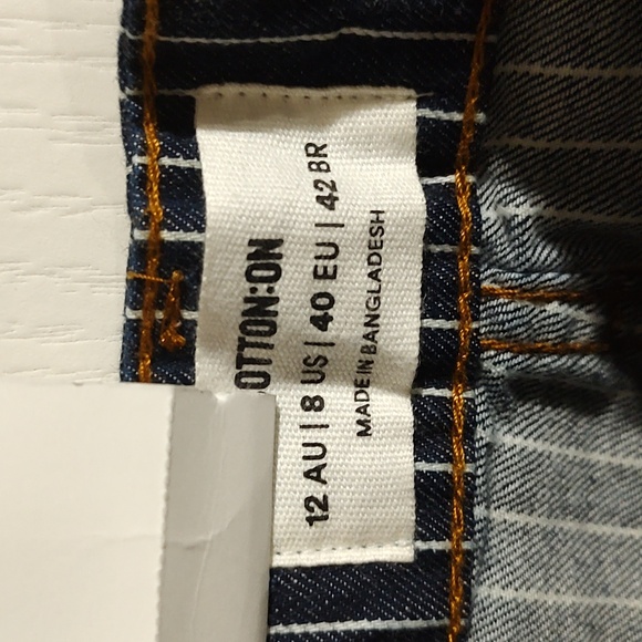Cotton On Baggy Jean Striped Shorts Sz 8 NWT - Picture 2 of 5